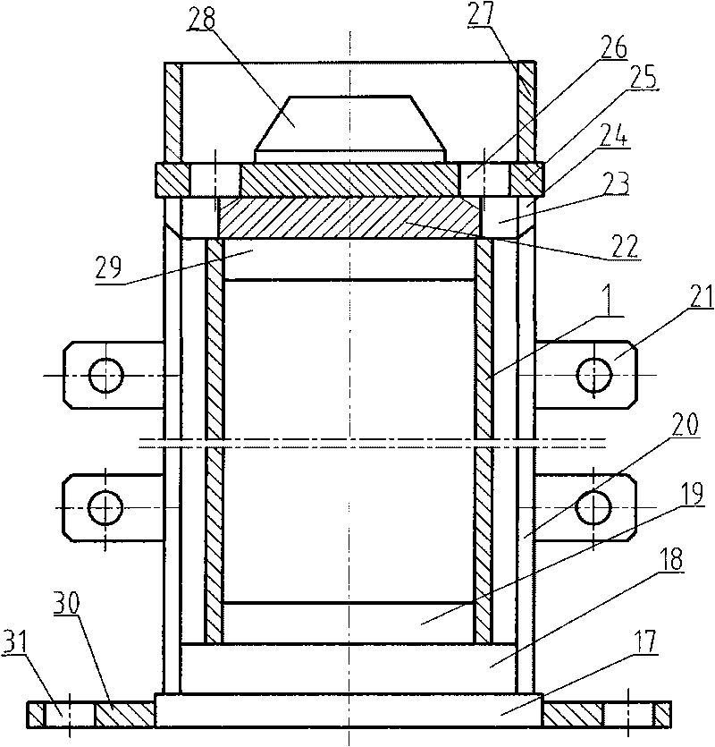 Device for simulating casing-cement sheath damage indoor test under stratum action