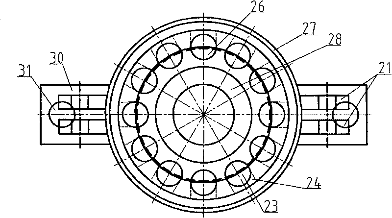 Device for simulating casing-cement sheath damage indoor test under stratum action