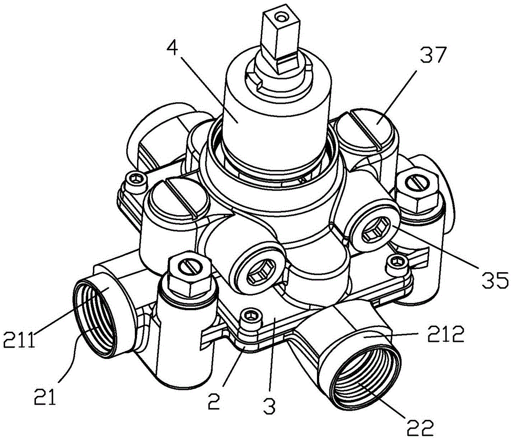 Embedded faucet structure assembly