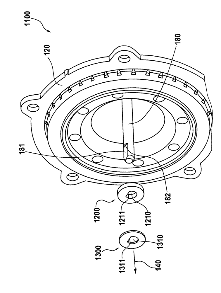 Liquid pump with axial thrust washer