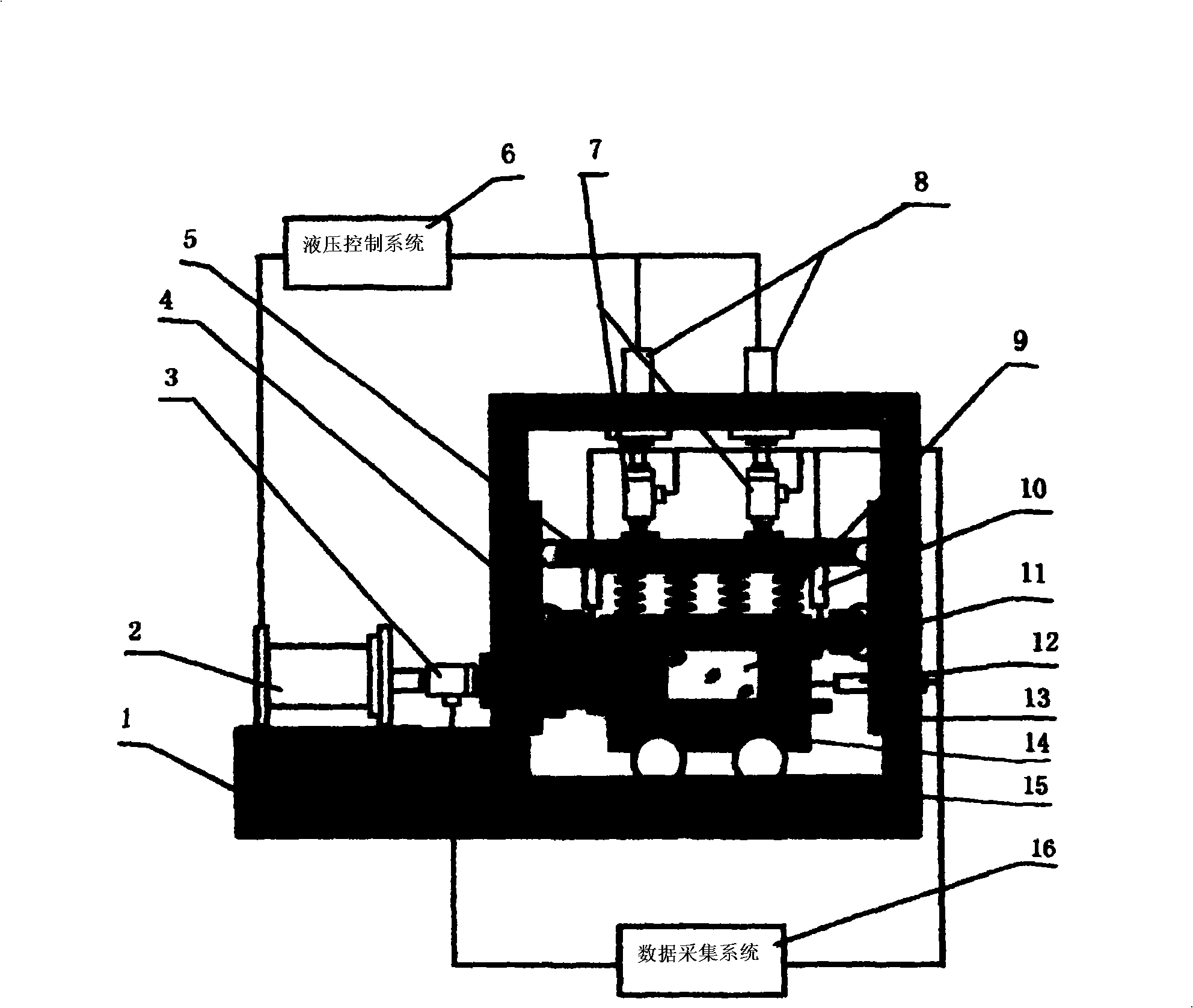 Circulation load application shearing instrument for observing mechanics characteristic of soil contact face and structural part