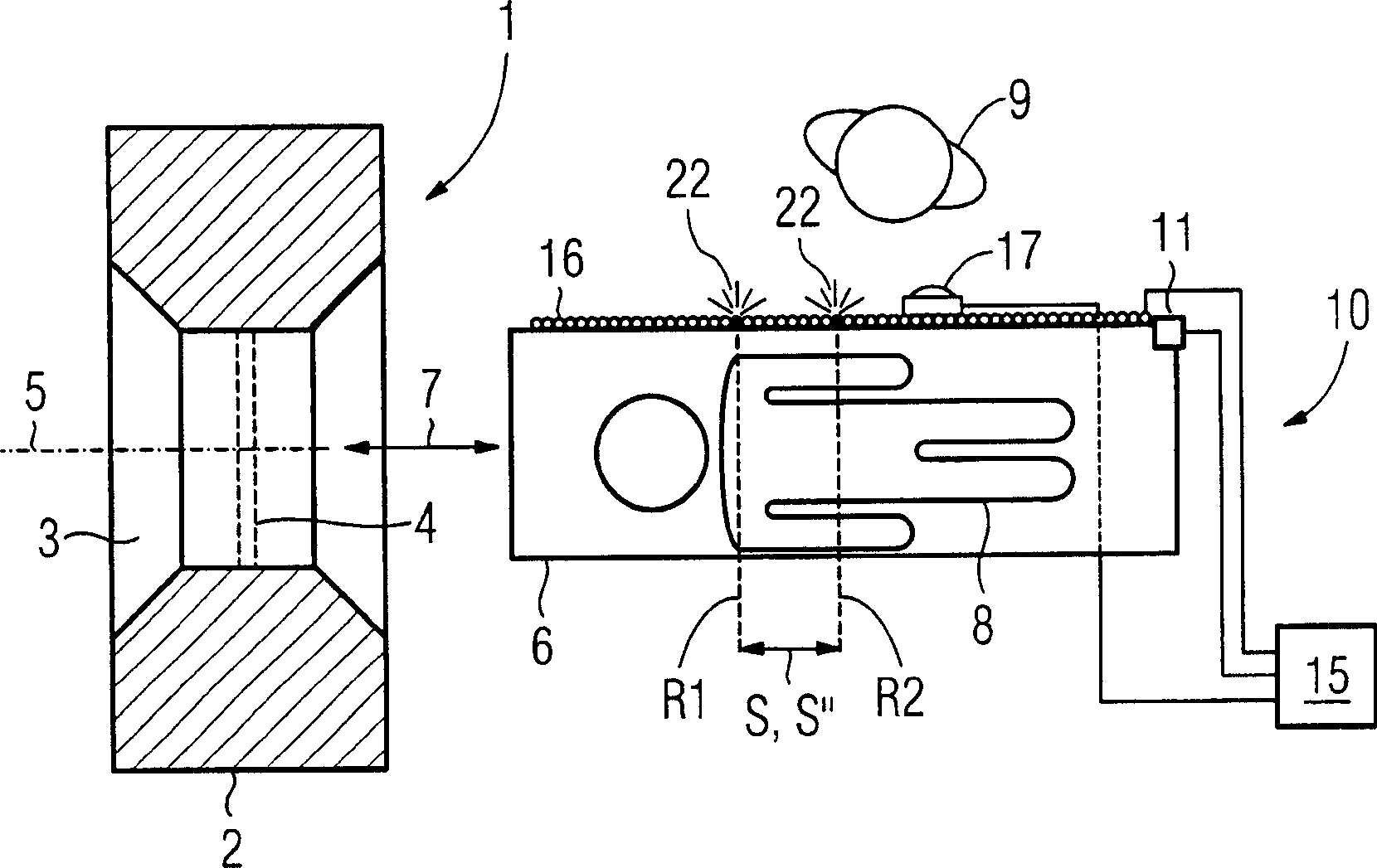 Method and apparatus for adjusting scan area in tomography equipment