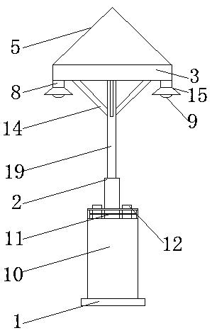 Solar street lamp with function of charging pile for new energy resources