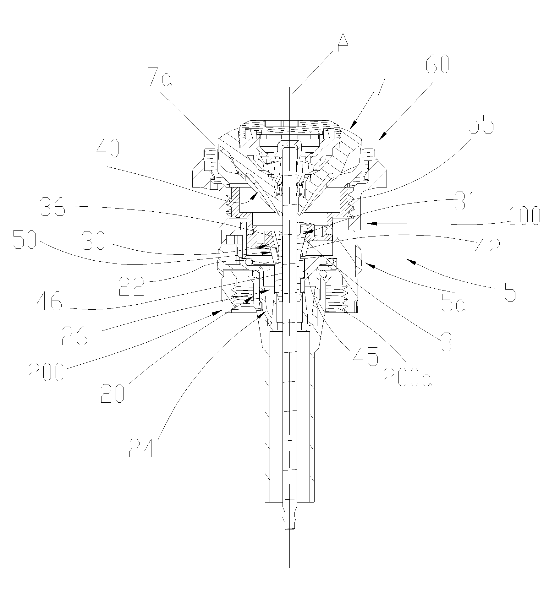 Adjustable arc of coverage cone nozzle rotary stream sprinkler