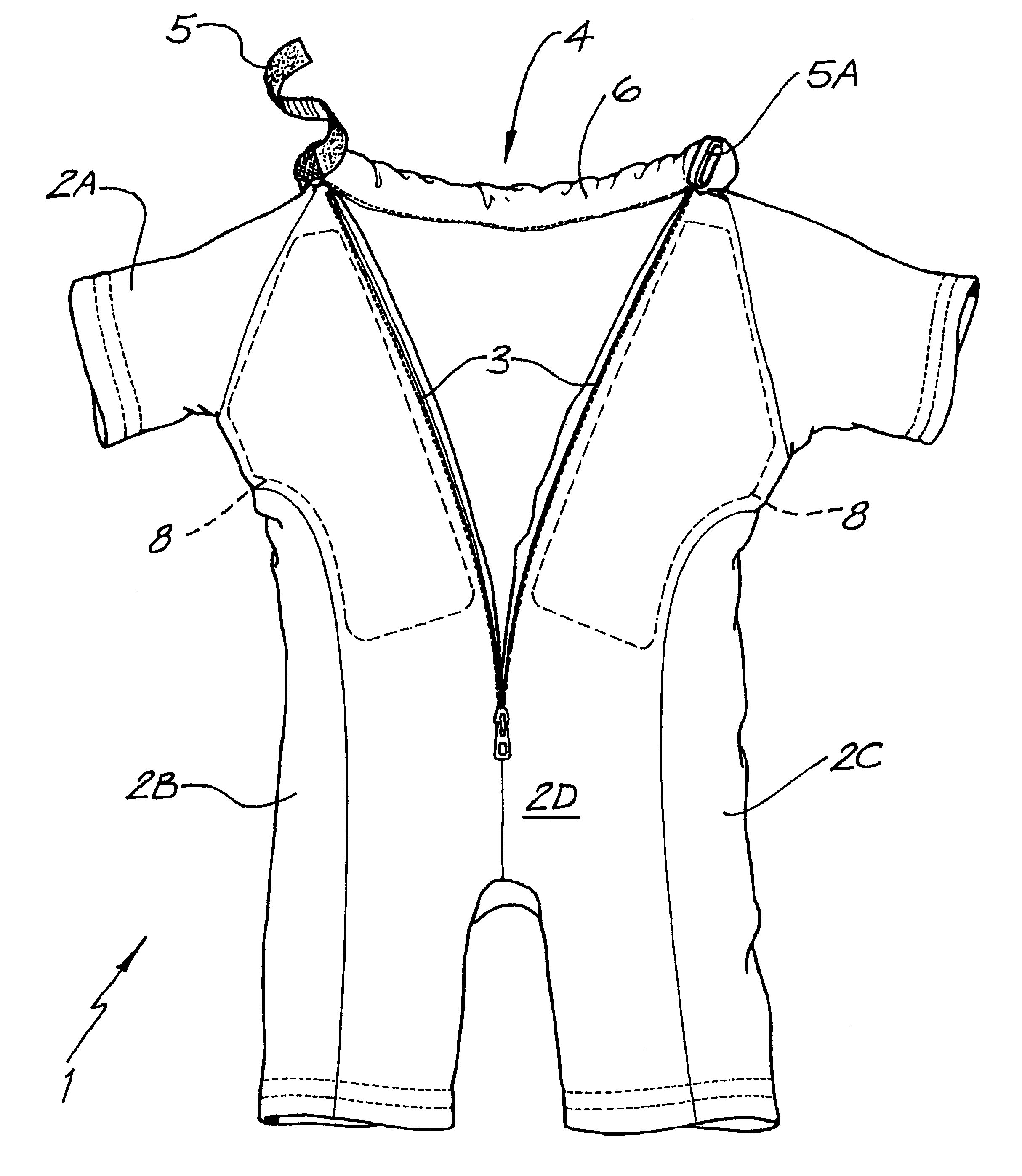 Swimwear with buoyant neck support and body panels