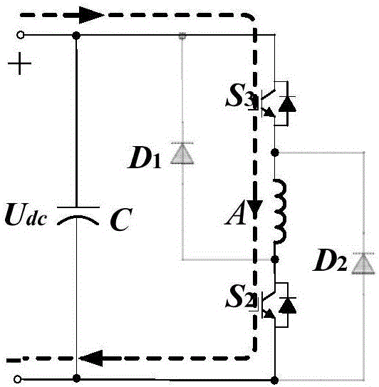 Low-cost detection system and method of winding current of switching reluctance motor