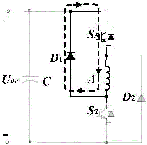 Low-cost detection system and method of winding current of switching reluctance motor