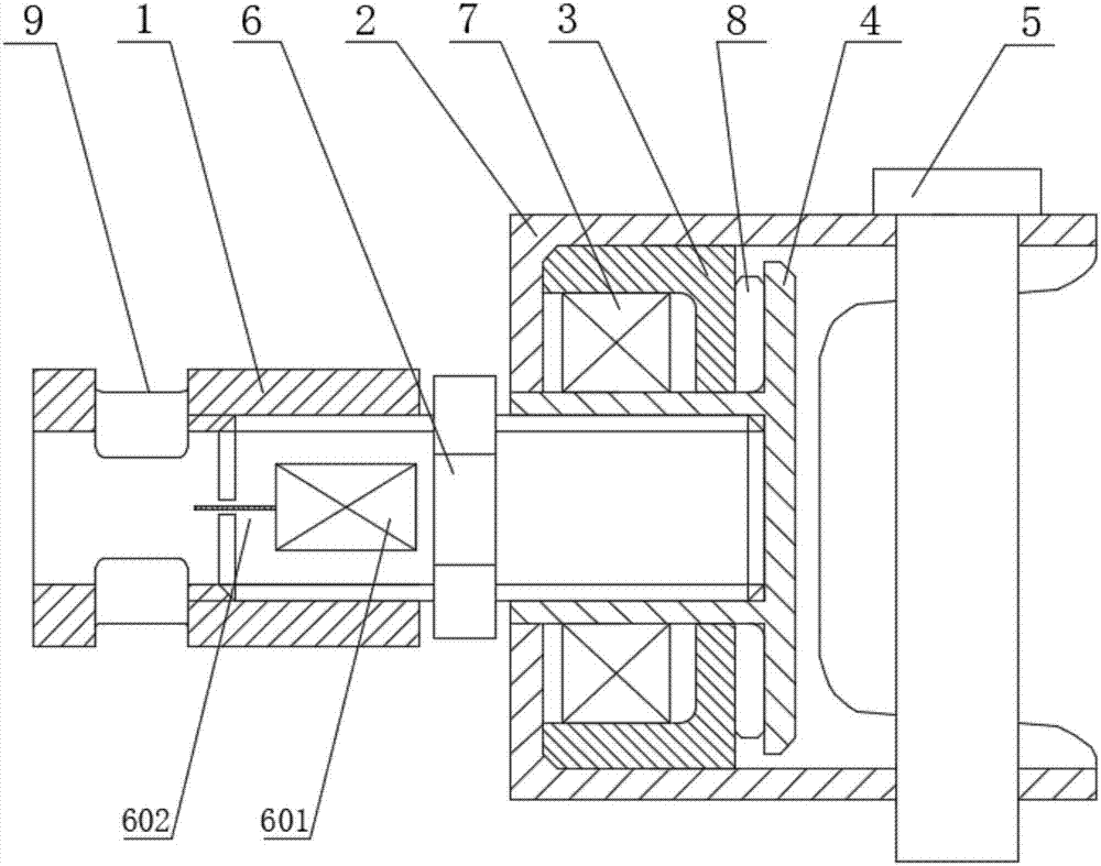 Ammunition-parachute separation rotating device of parachute used for ammunition