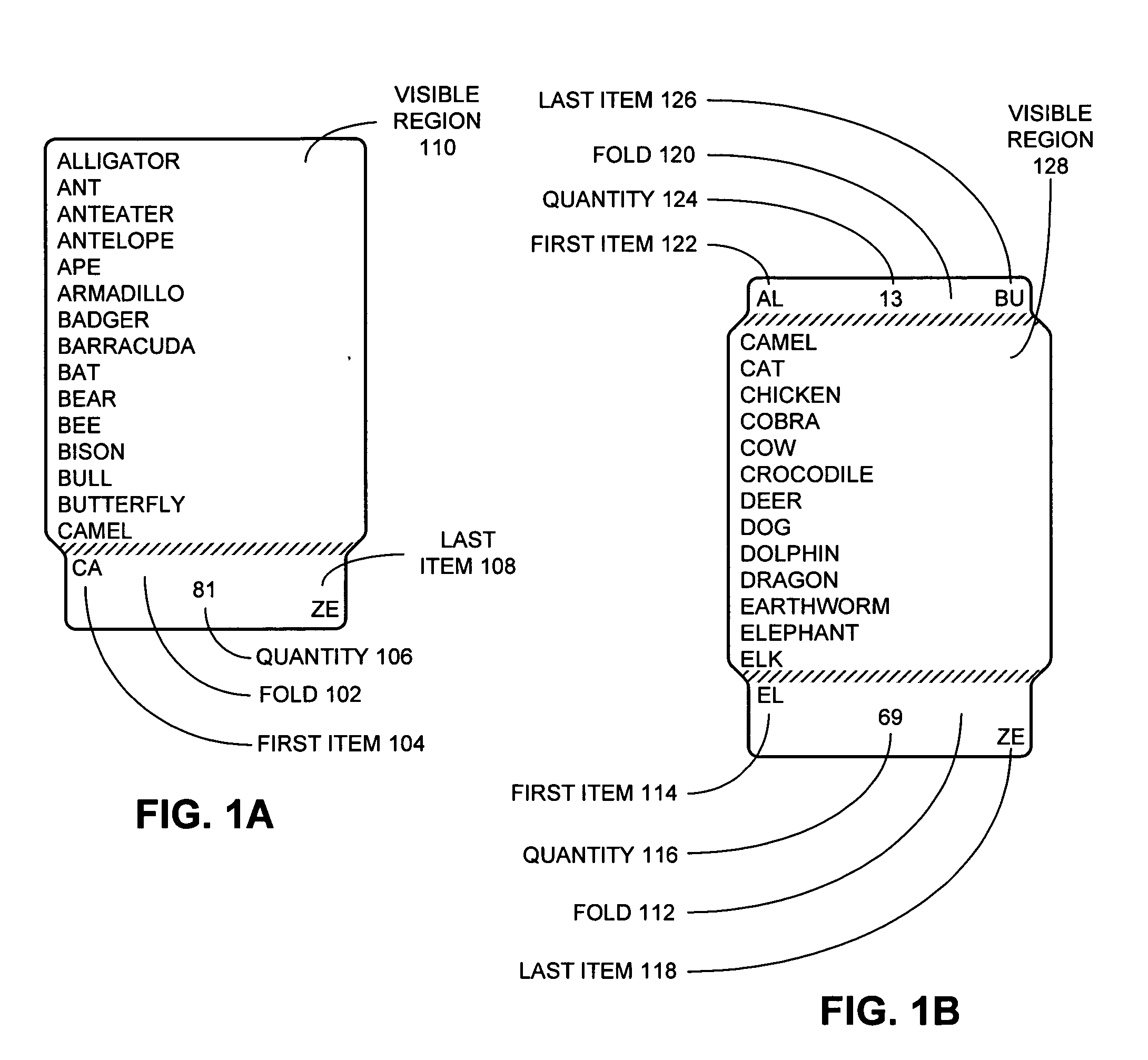 Folded scrolling