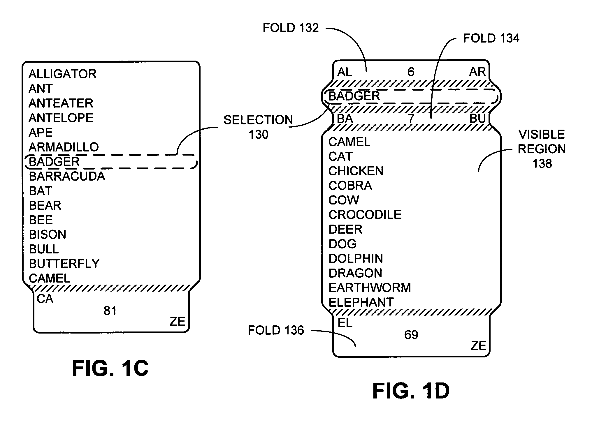 Folded scrolling