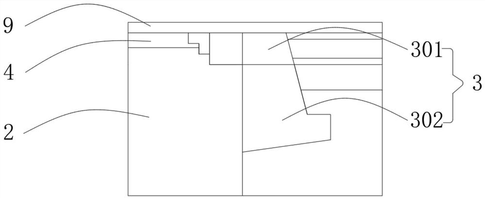 Old retaining wall treated by arranging stretching buffer layer