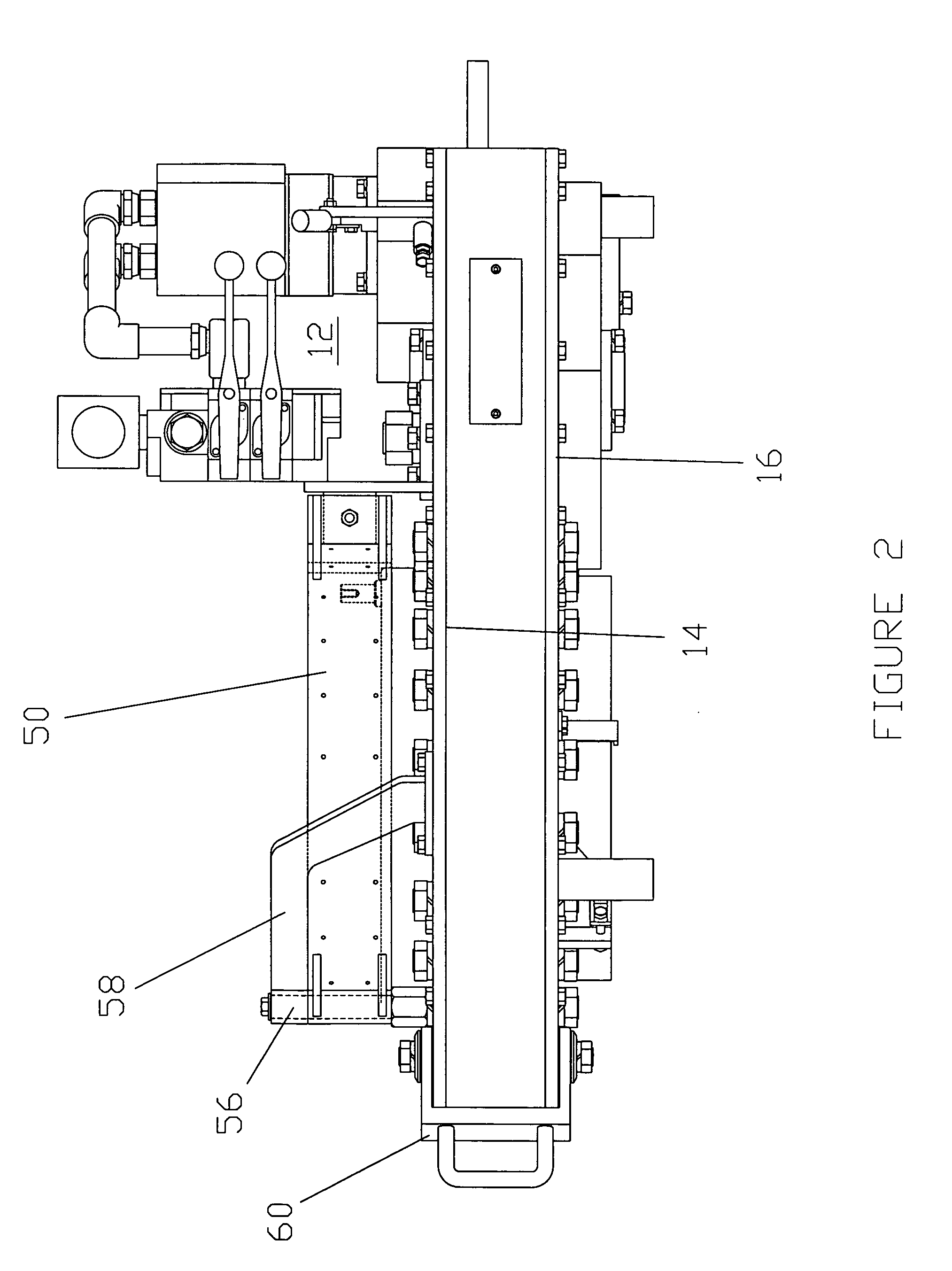 Power tong with reduced die markings