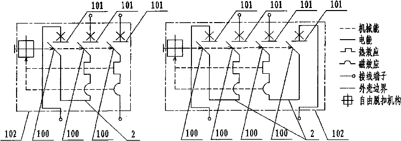 Multi-break plastic-shell type circuit breaker