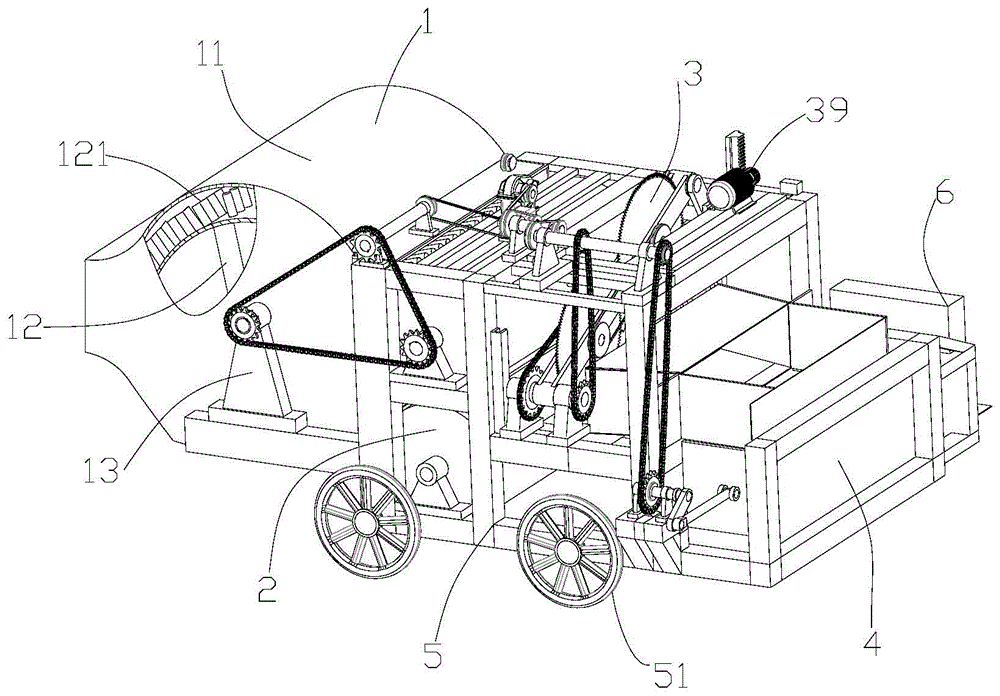 Cotton stalk cutting bundling machine