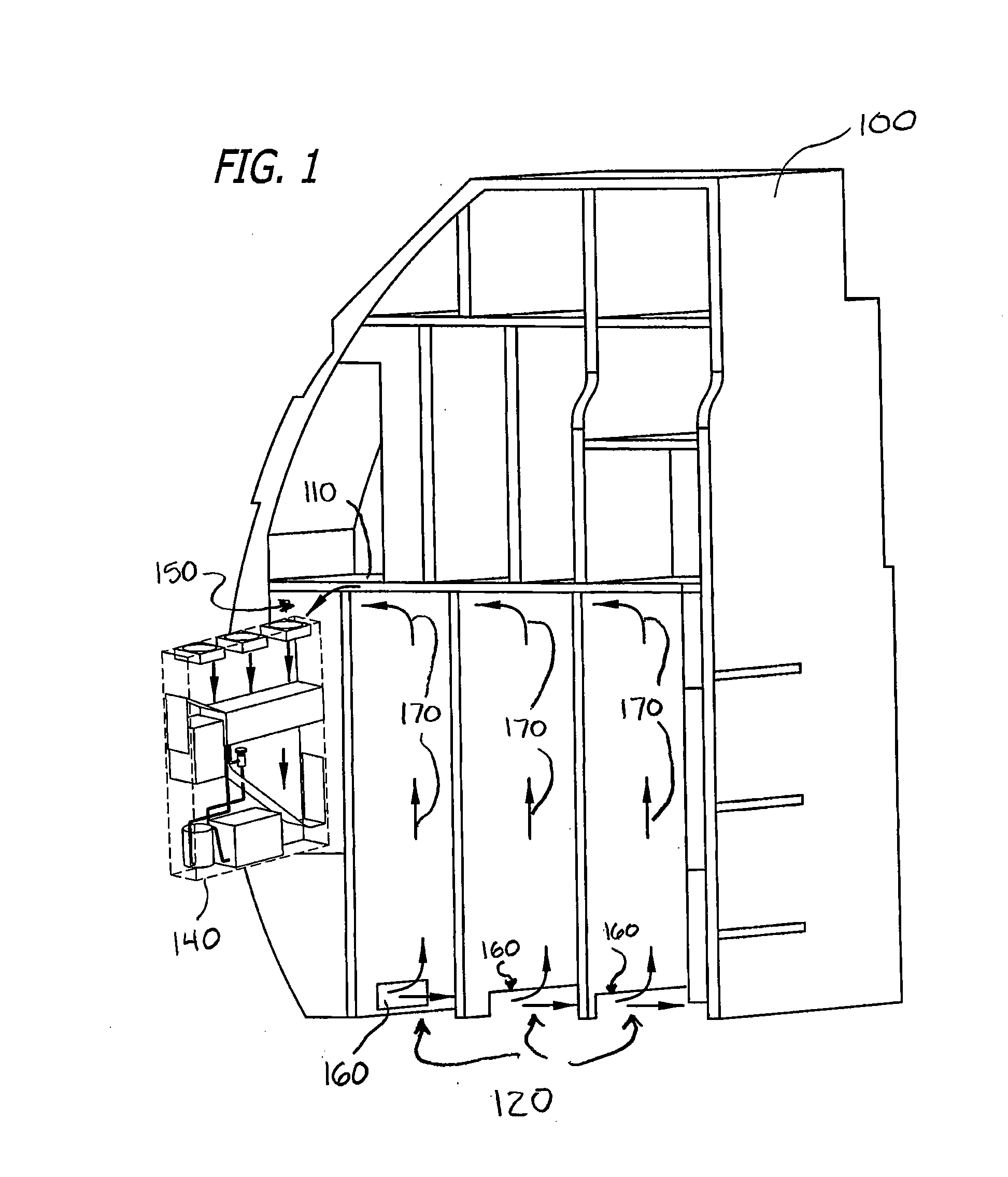 Aircraft air chiller with reduced profile