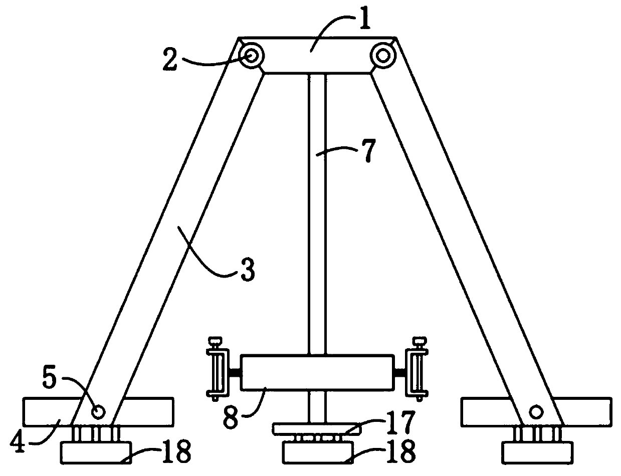 Anti-toppling combined ladder for power grid capital construction