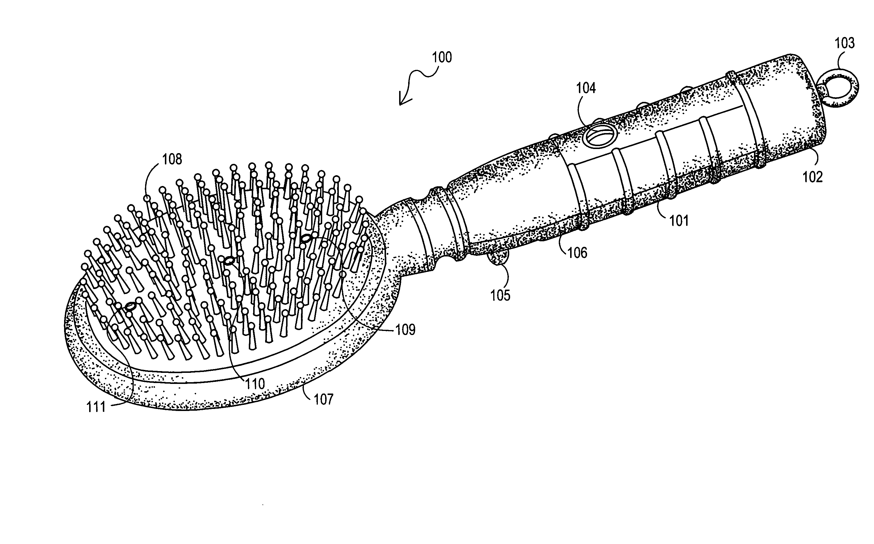 Fluid dispensing hairbrush