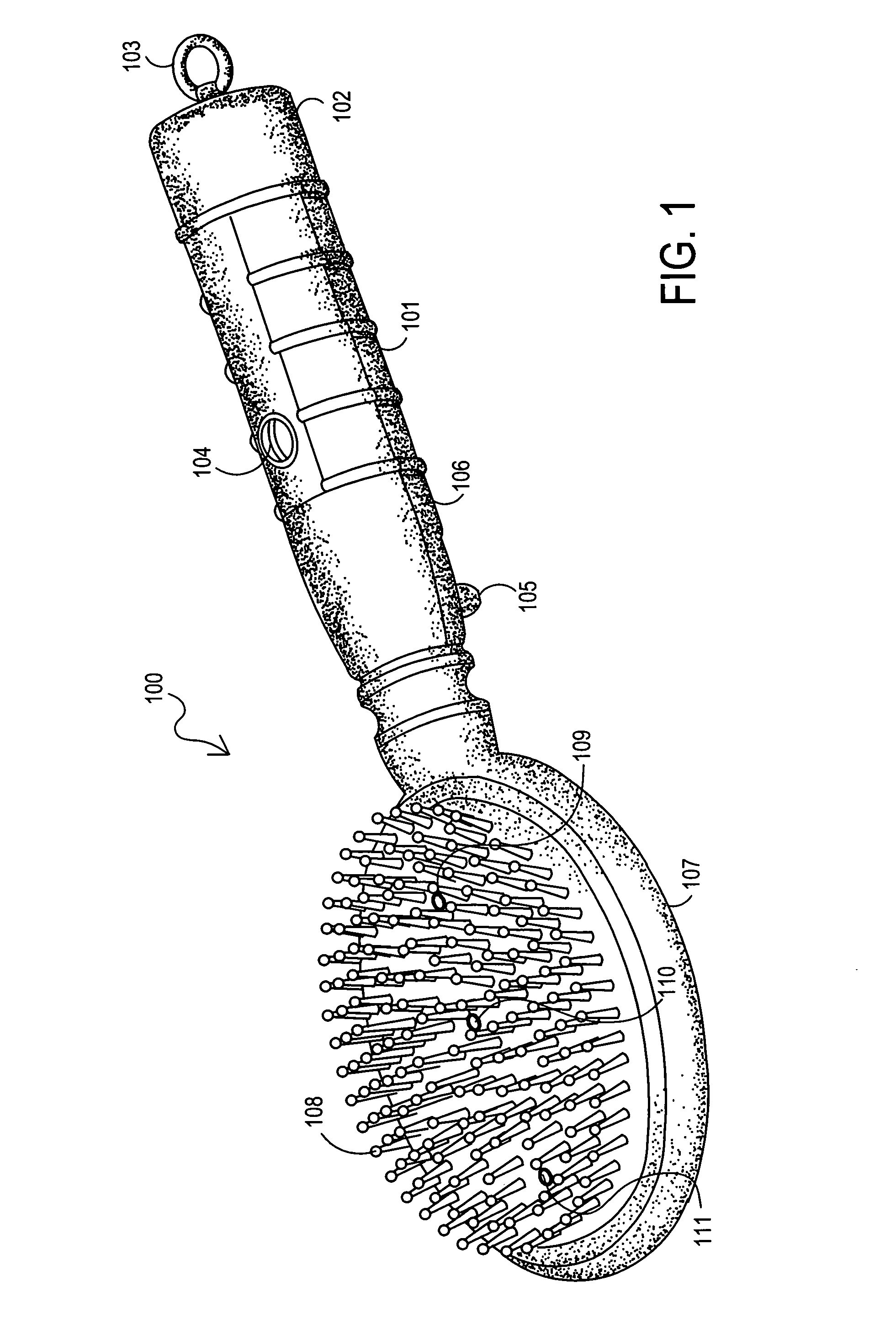 Fluid dispensing hairbrush