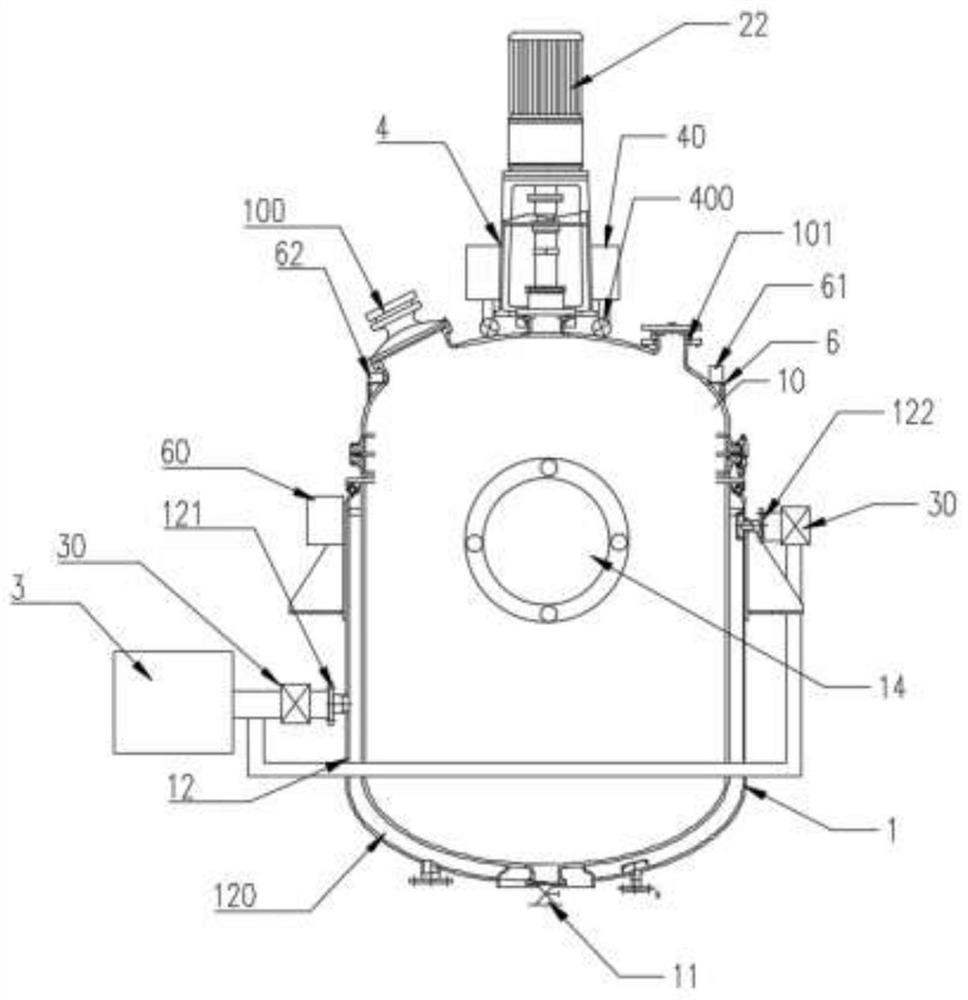 Cooling reactor having slag salvaging function and used for wastewater acid-base neutralization, and application of cooling reactor