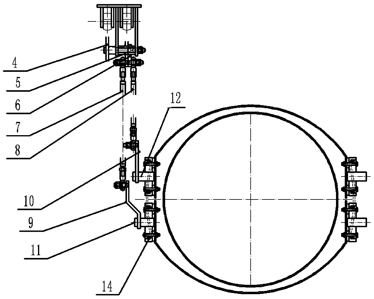 Snow blowing nozzle of jet snow remover