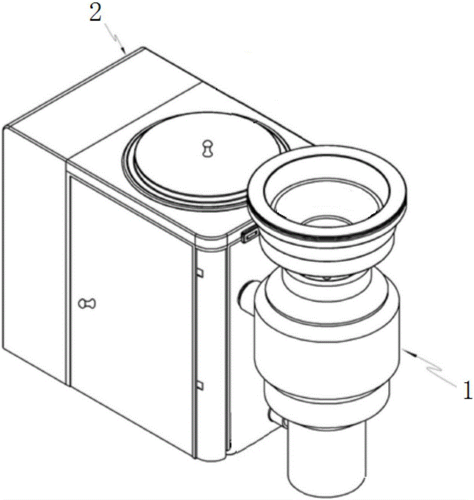 Kitchen waste disposal machine and method