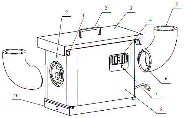 Portable air cooling film drying apparatus