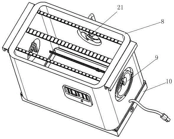 Portable air cooling film drying apparatus