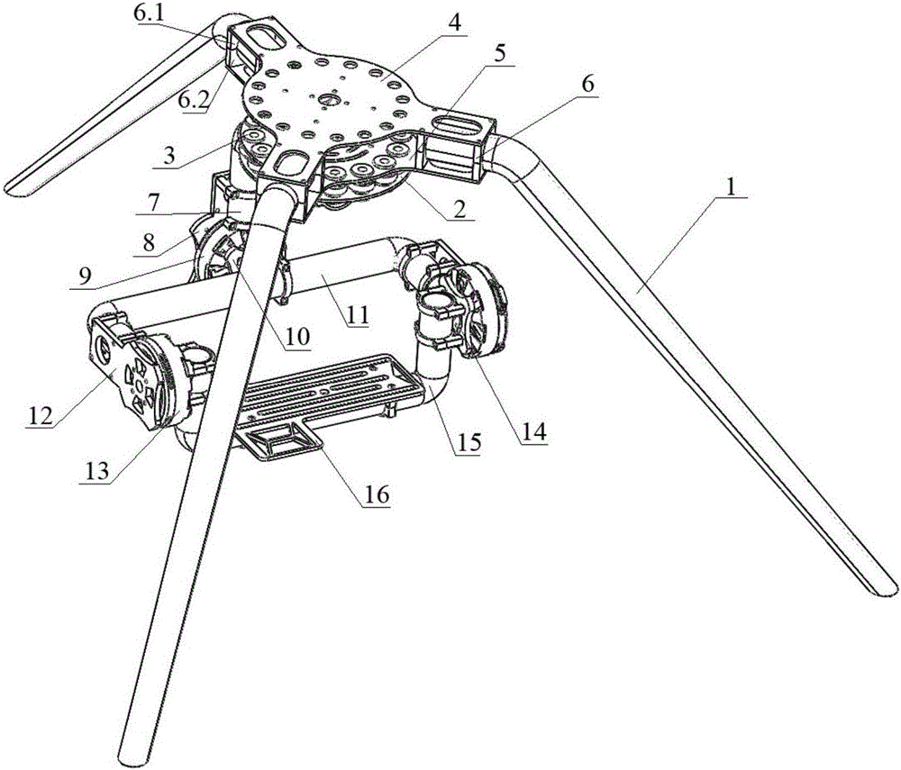 Drone landing support rack assembly with anti-shake and adjustable camera hanger