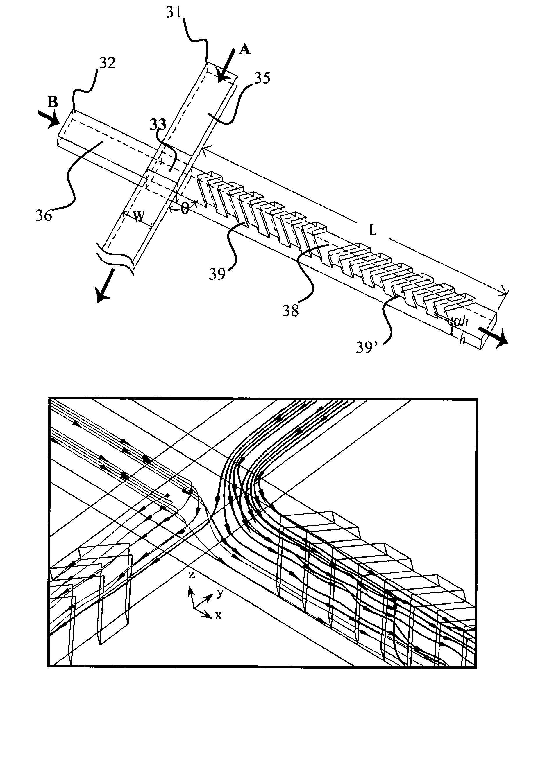 Micromixer with overlapping-crisscross entrance