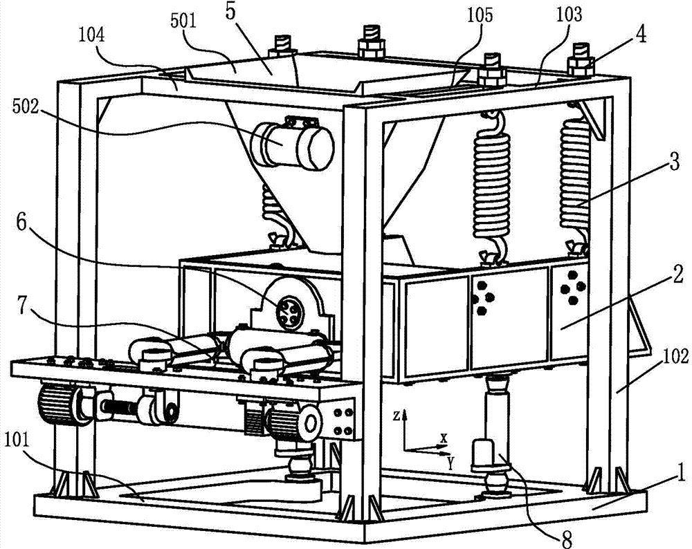 Variable-freedom-degree parallel connection vibration sieve