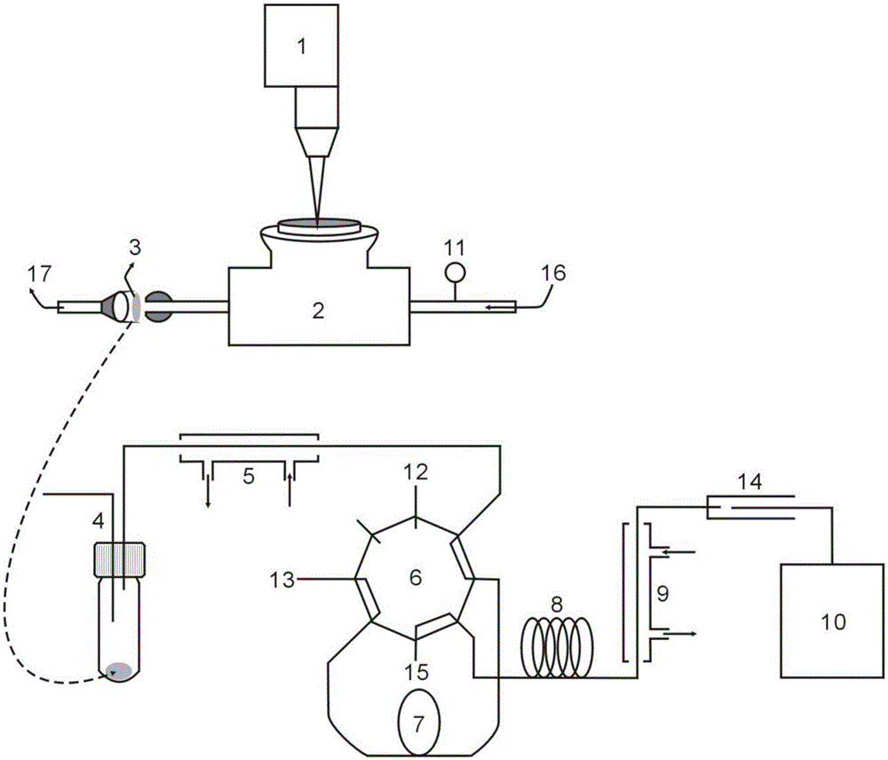 A carbon and oxygen isotope measuring device and method for carbonate rocks