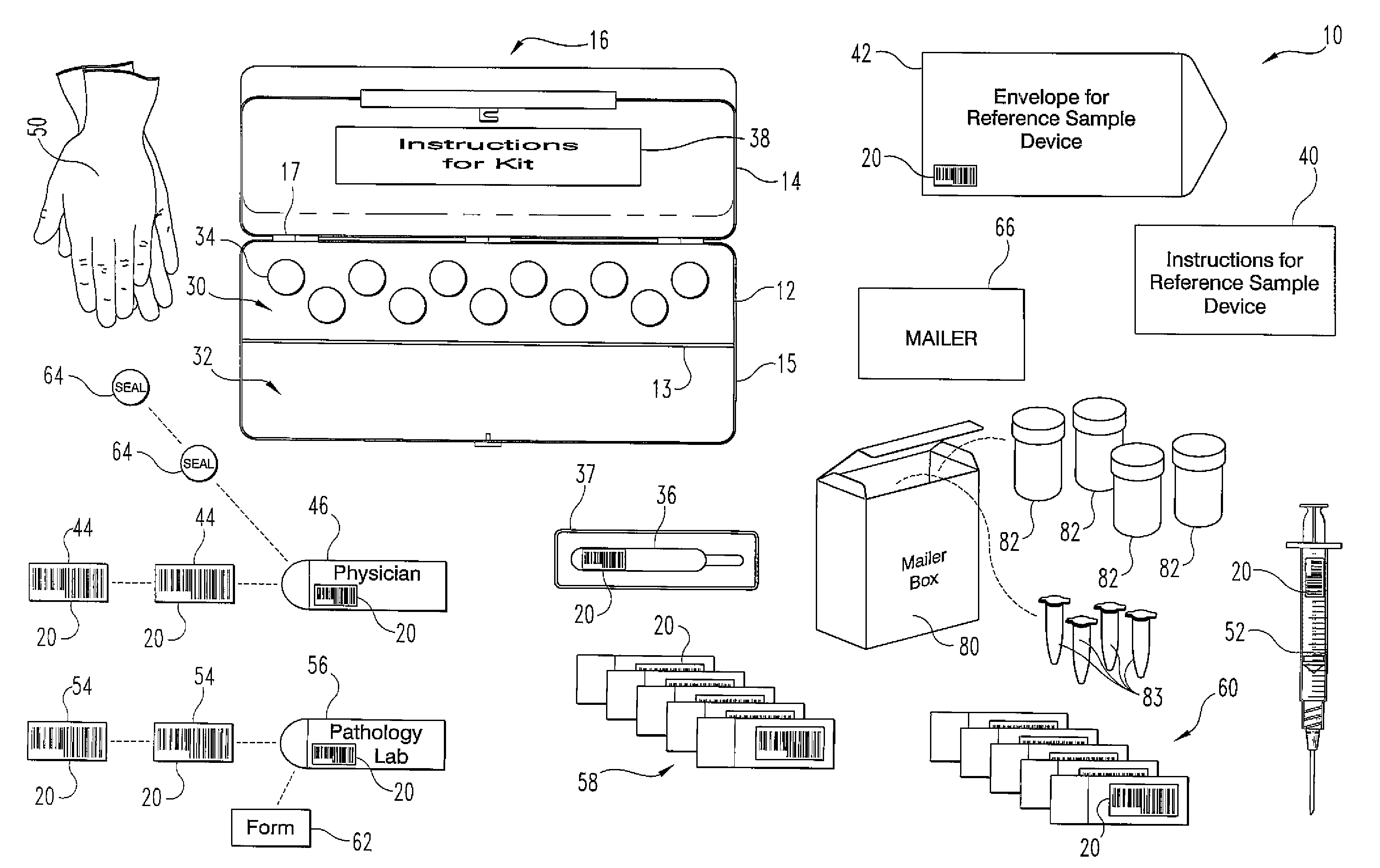 Method and apparatus to minimize diagnostic and other errors due to transposition of biological specimens among subjects