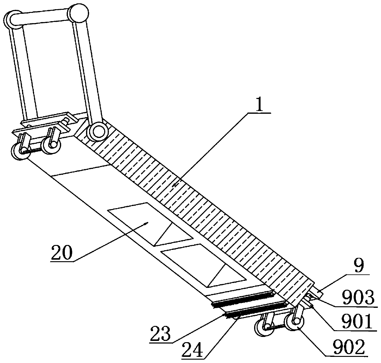 Impact toughness detecting device and detecting method for airport runway pavement structure