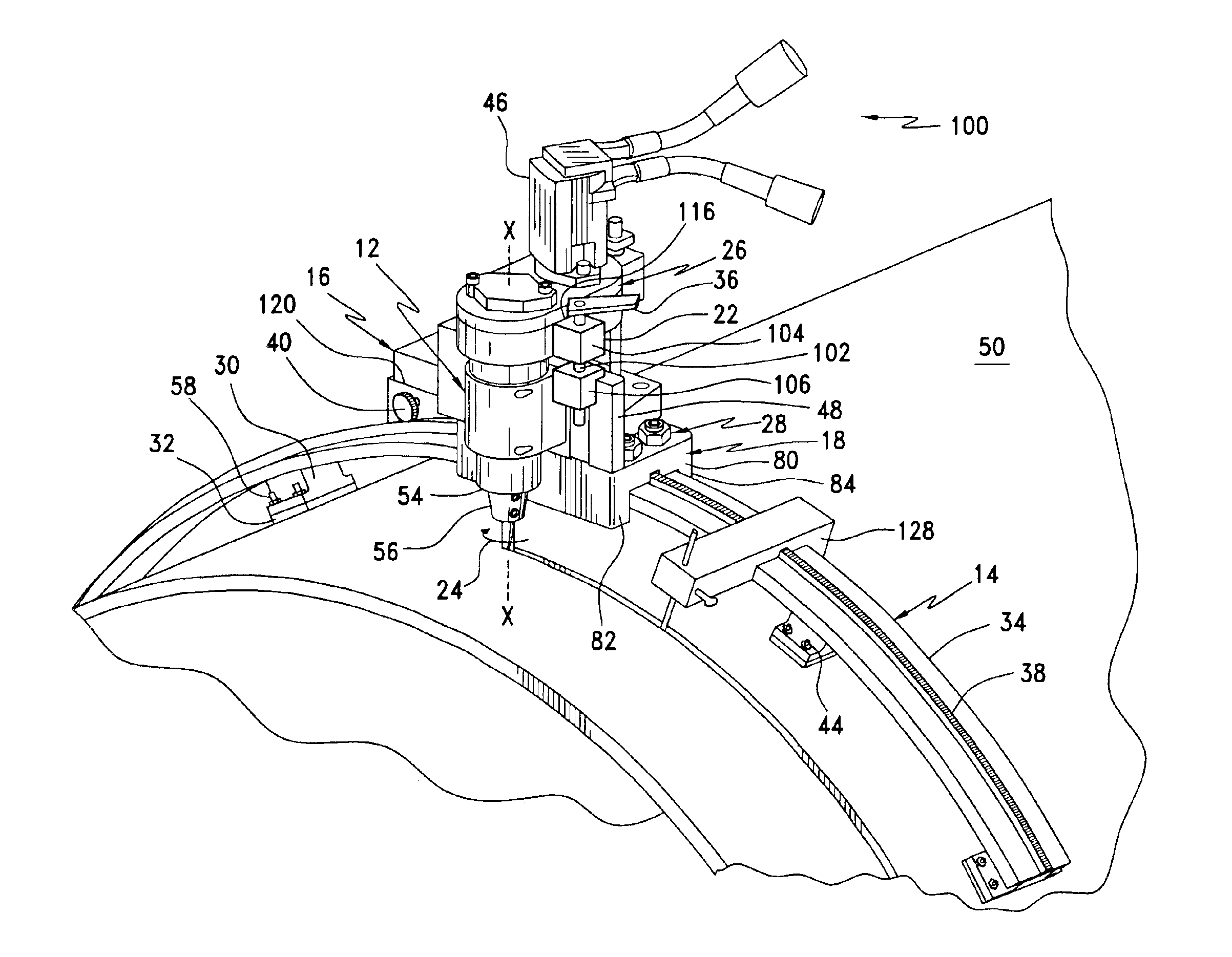 Cutting tool and track guidance system