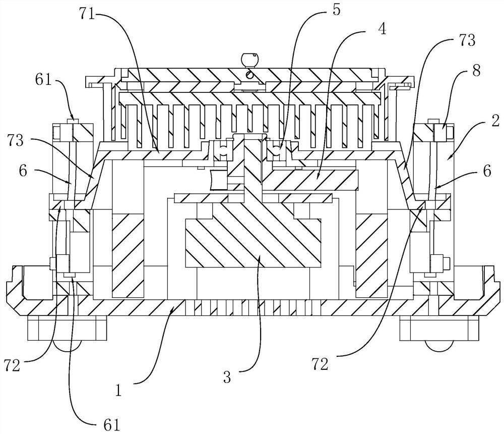 Spring rod suspension type oscillation blending device