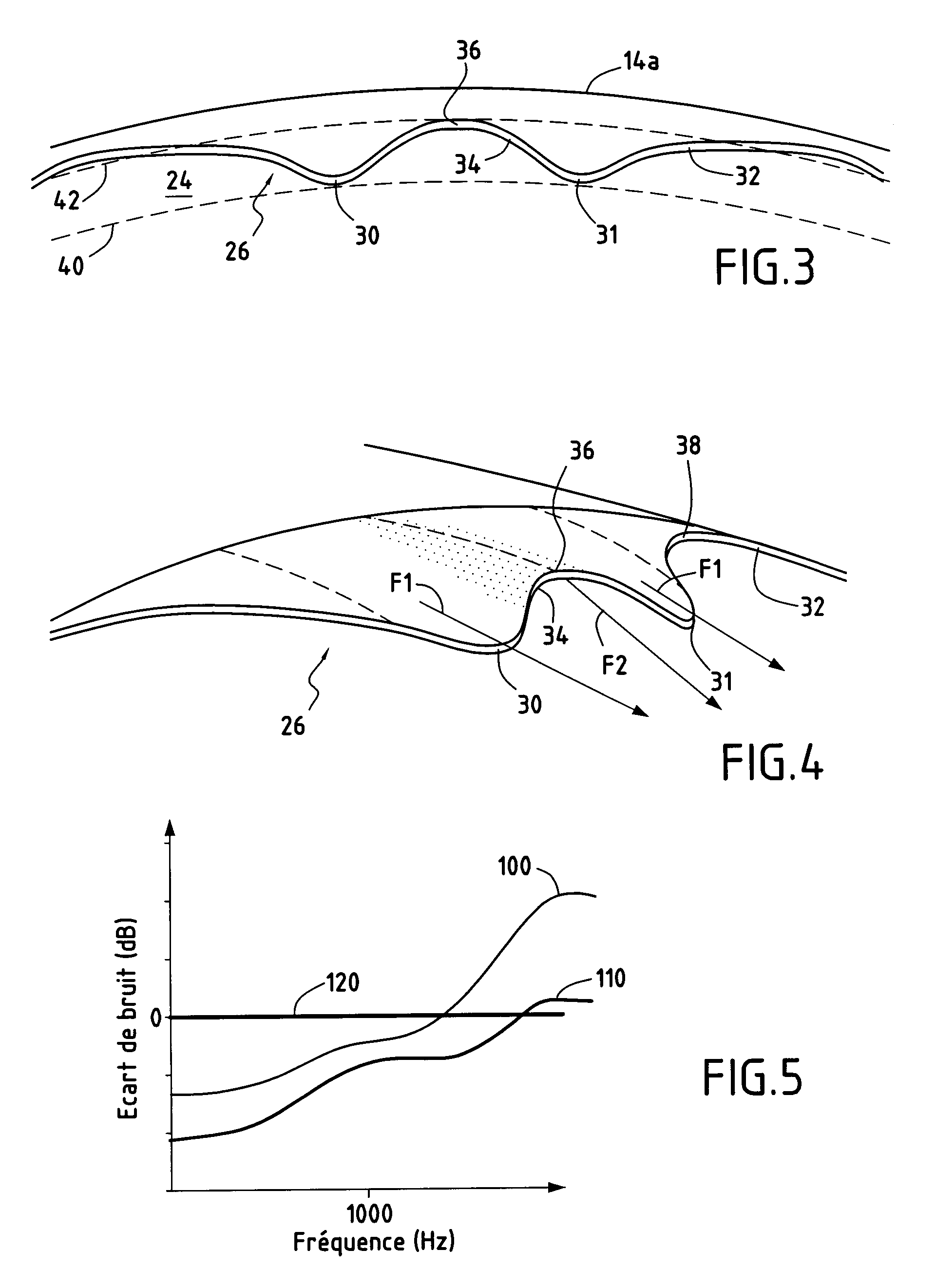 Turbomachine nozzle cover provided with triangular patterns having pairs of vertices for reducing jet noise