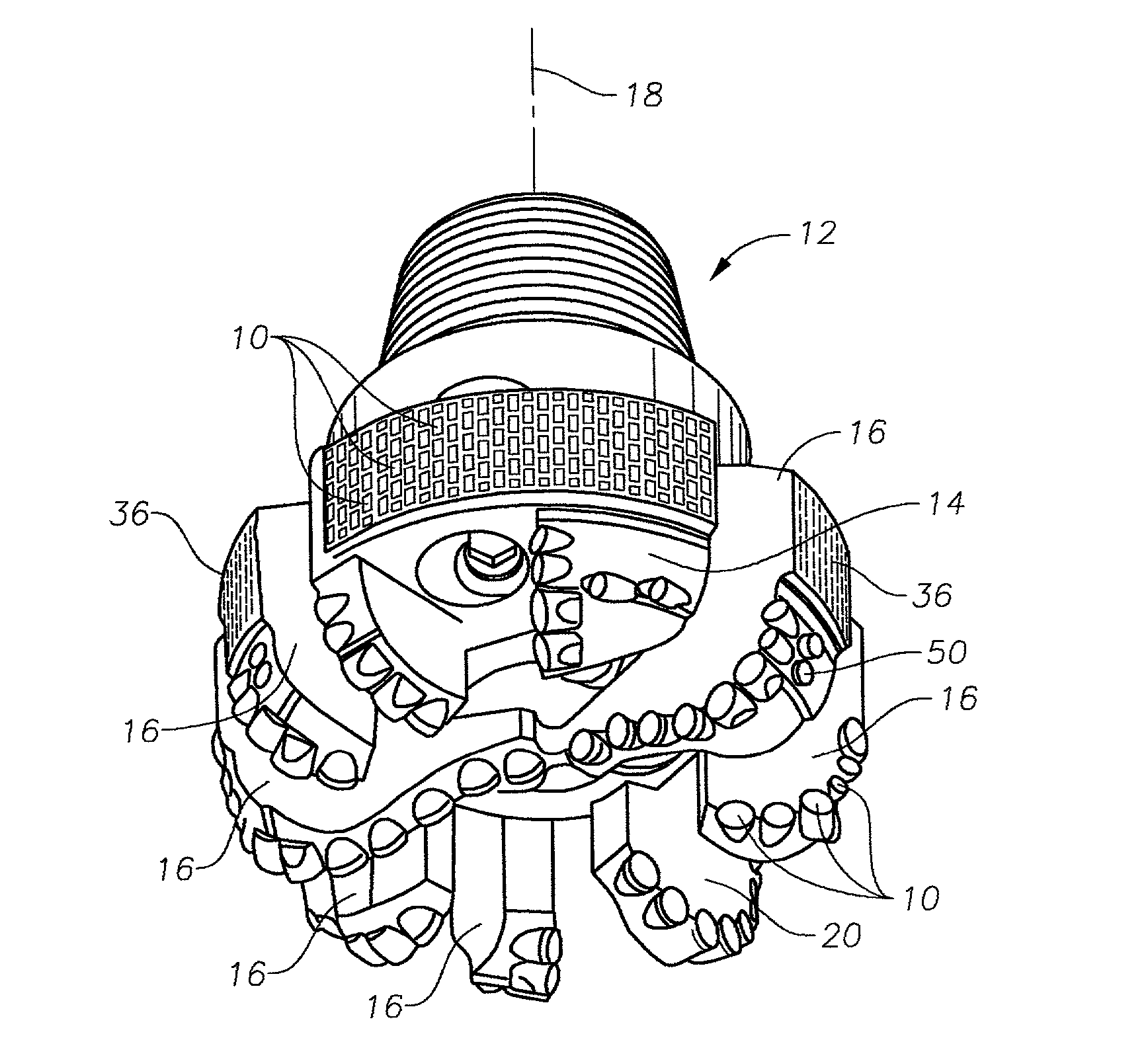 Polycrystalline diamond cutters with working surfaces having varied wear resistance while maintaining impact strength