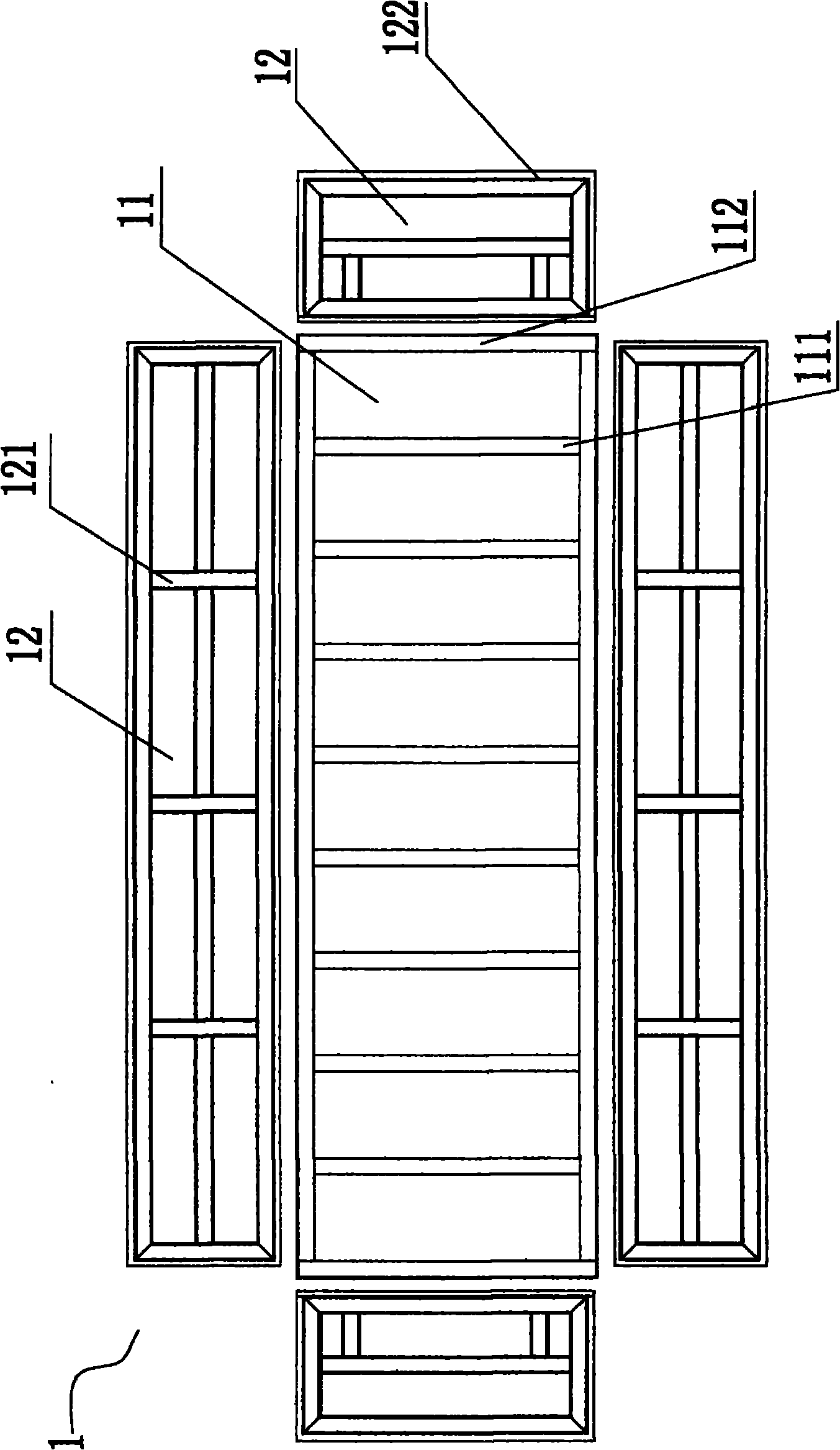 Full-automatic quartered mold box