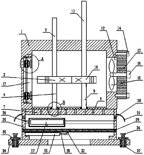 Efficient heat dissipation gear speed reducer