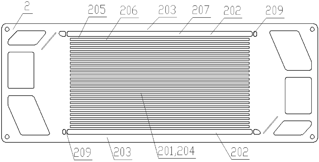 Fuel cell bipolar plate with interrupt structure