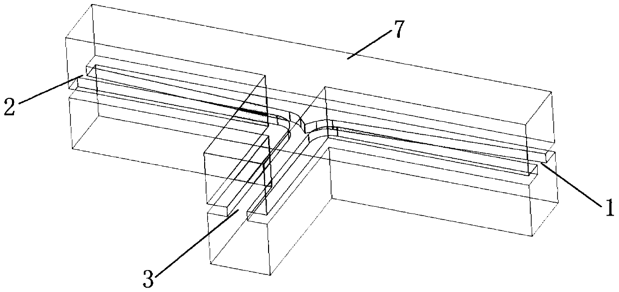 Broadband ridge waveguide power synthesizer based on gradient ridge and power synthesizer device