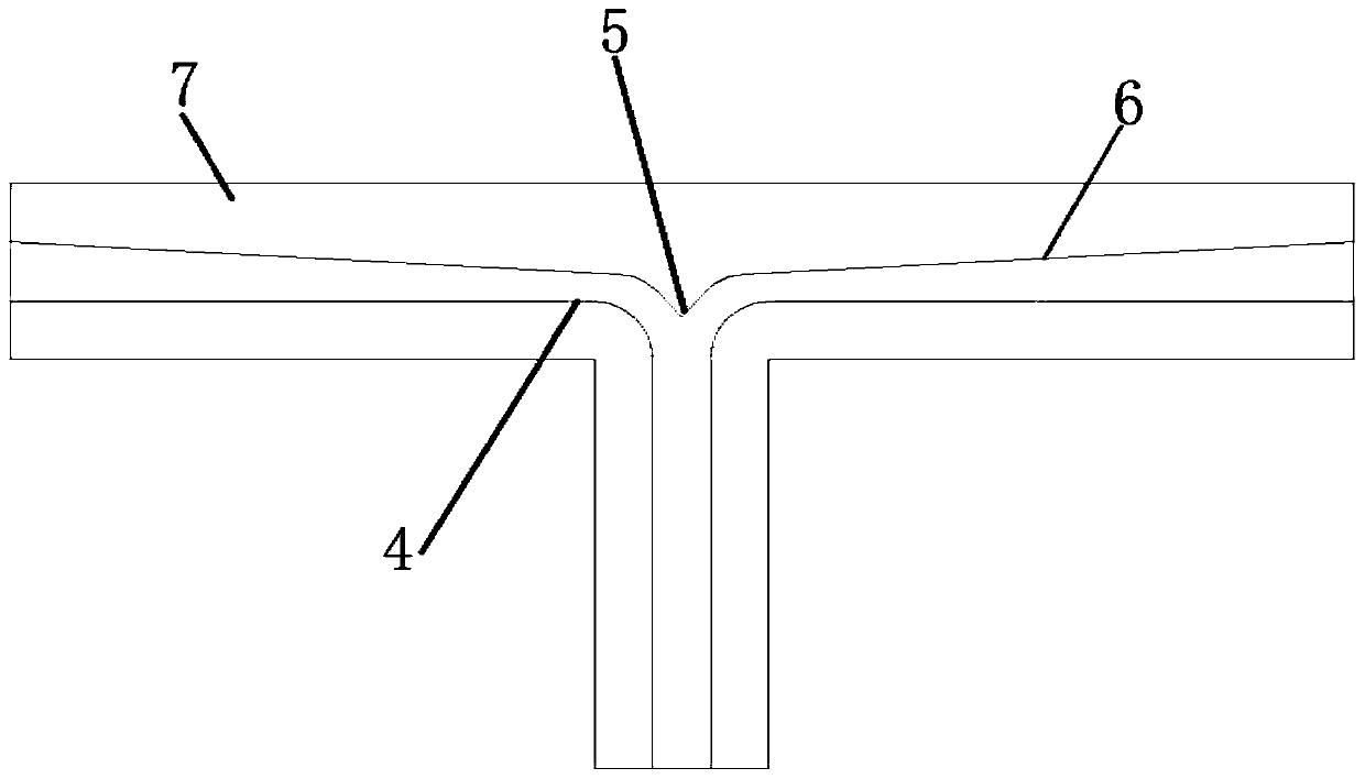 Broadband ridge waveguide power synthesizer based on gradient ridge and power synthesizer device