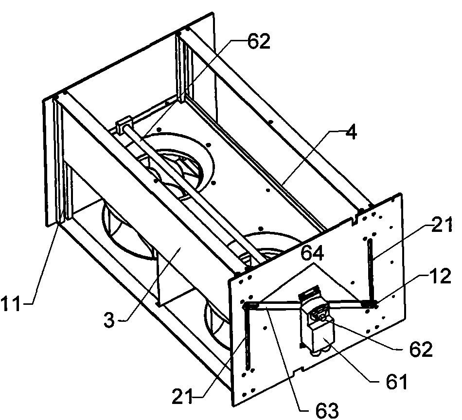 Dual-slideway automatic dedusting intelligent ventilation system