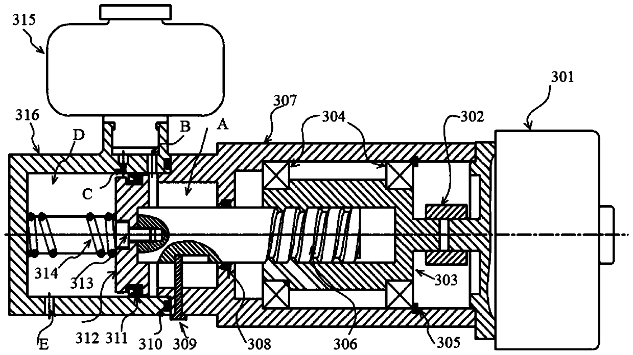 Distributed type autonomous braking system with parking function and control method