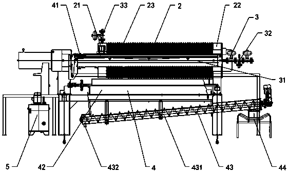 A sludge filter press and sludge treatment method