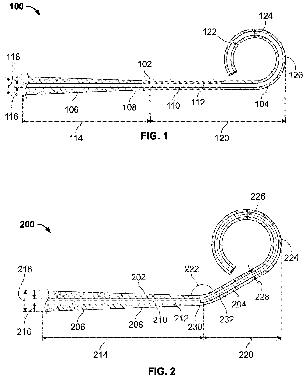 Variable-stiffness distal extension for a blood pump system