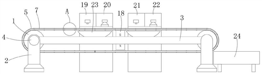 A device for coating protective material on the surface of chip electronic components