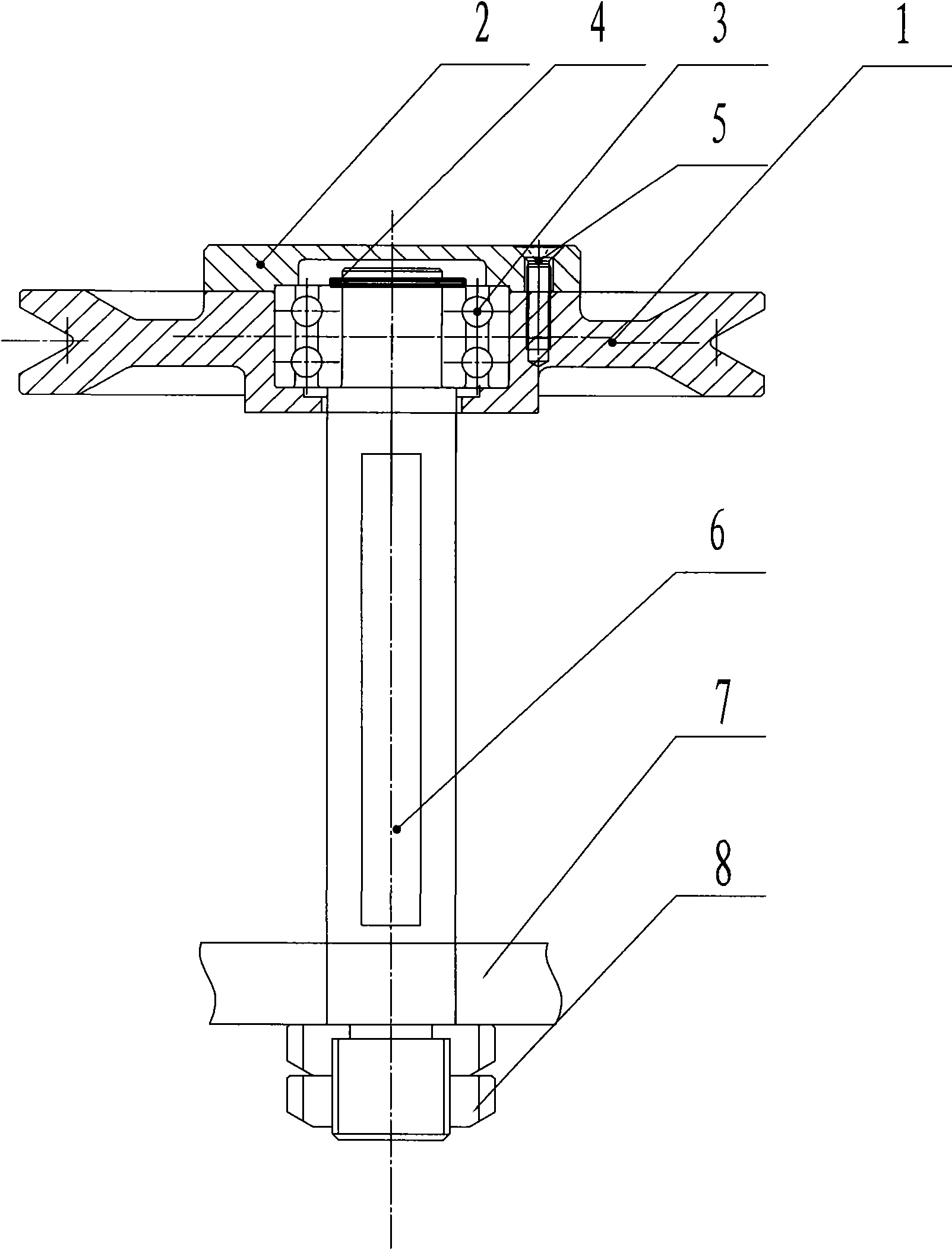 Finished product guide wheel mechanism on wire drawing machine