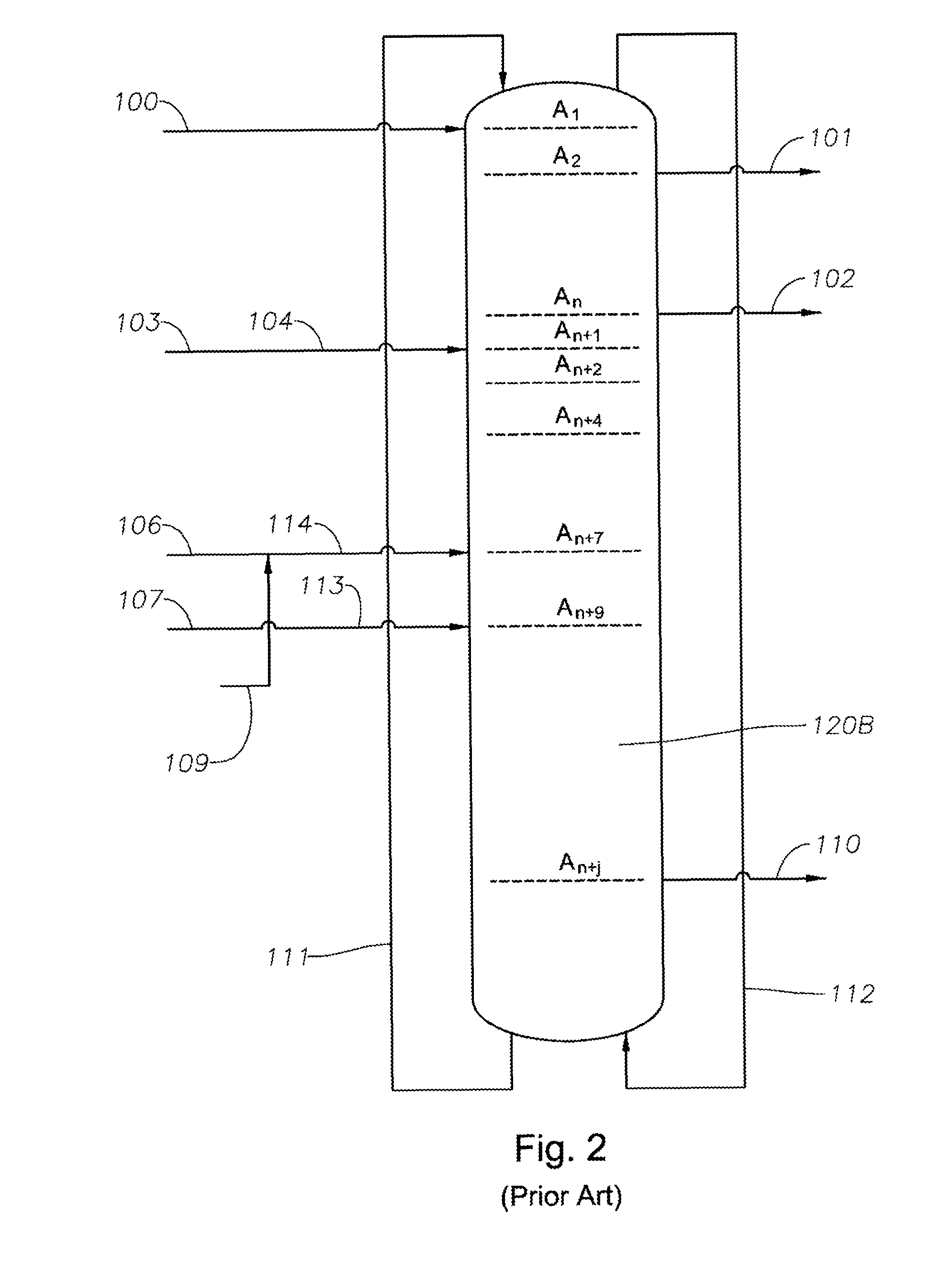 Reduction in flushing volume in an adsorptive separation system