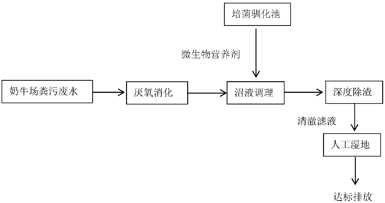 Deep slag removing method for biogas slurry with high solid content